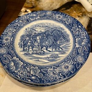 Liberty Blue Dinner Plate made in England. Sale: 50% Off Standard Pricing